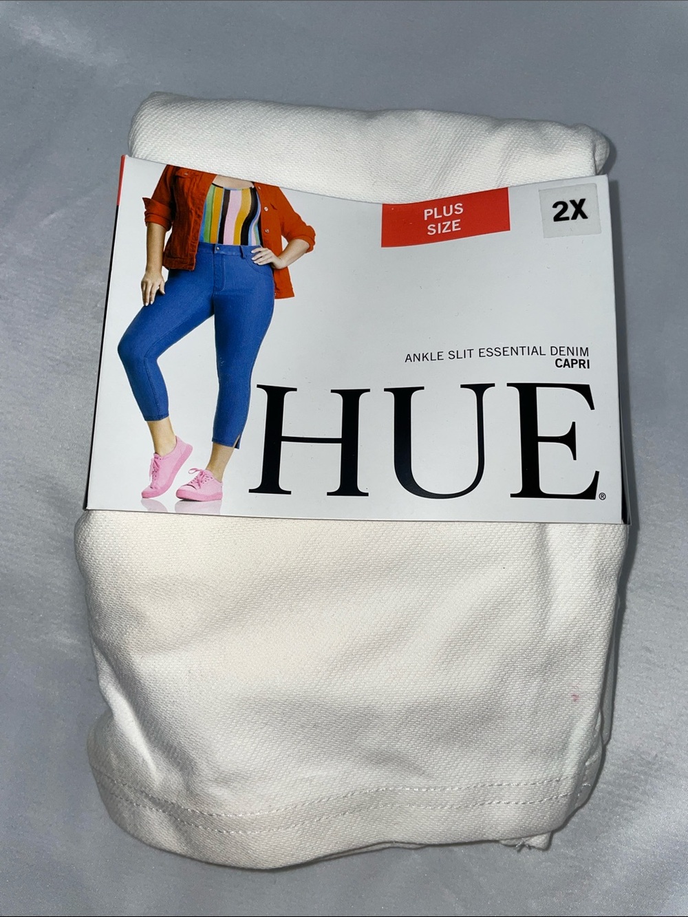 HUE ANKLE SLIT ESSENTIAL DENIM CAPRI FTL-05-067